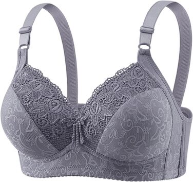 3 шт. Комплект жіночої бюстгальтера без кісточок Push Up для великих грудей. Зручний, м'який, класичний комплект бюстгальтерів (чорний+сірий+хакі), розмір 95C