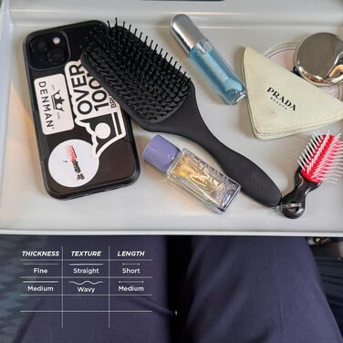 Масажна щітка для волосся Denman Paddle Brush D84, 9 рядів щетинок, 1 шт.