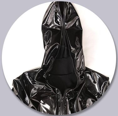 Чоловічий латексний комбінезон з ефектом дзеркала - сексуальний скінні костюм для вечірок та сценічних виступів, чорний