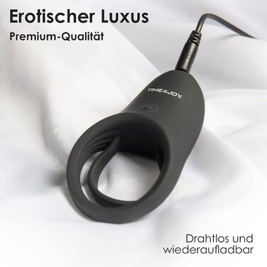 Вібруючий кільце для статевого члена з пультом дистанційного керування - секс-іграшка для пар, чорний