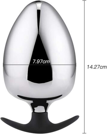 Анальний плагін з нержавіючої сталі, великий анальний ділдо для чоловіків та жінок, масажер простати, іграшка для БДСМ, анальний стимулятор