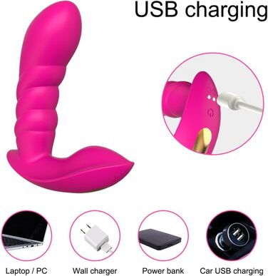 Вібратор з дистанційним керуванням, 9 режимів вібрації, анальний дildo, іграшка для дорослих для пар, рожевий