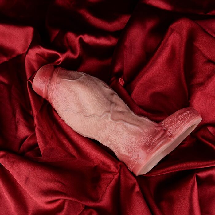 Реалістичний дилдо з рідкого силікону з венами, збільшувач пеніса, чоловічий секс-іграшка з кільцем для яєчок