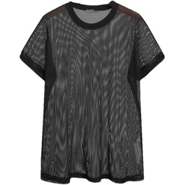 Чоловіча футболка з сіткою, прозора, сексуальна, стильна, для відпочинку, дихаюча, для вечірок, чорна