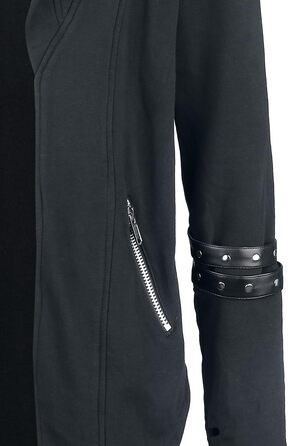 Чоловічий кардиган з капюшоном Archer чорного кольору — стиль Gothic, Rockwear, Streetwear, розмір L