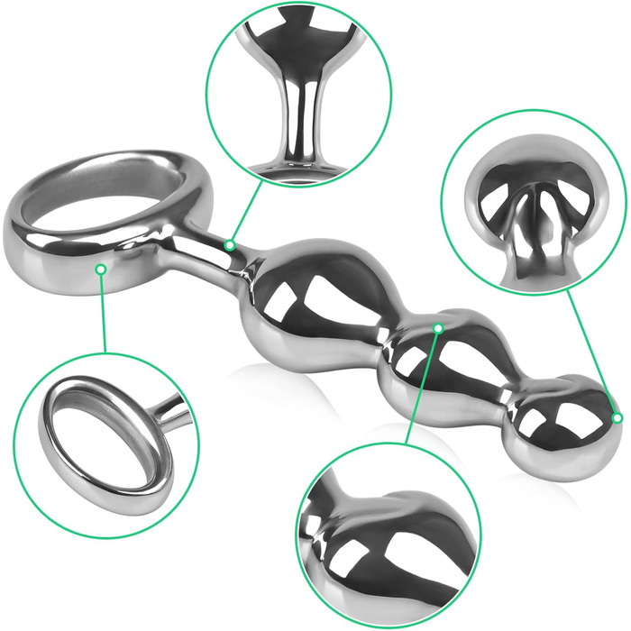 Анальний плагін Roluck з нержавіючої сталі, масажер простати та стимуляції G-точки, іграшки для дорослих для чоловіків та жінок