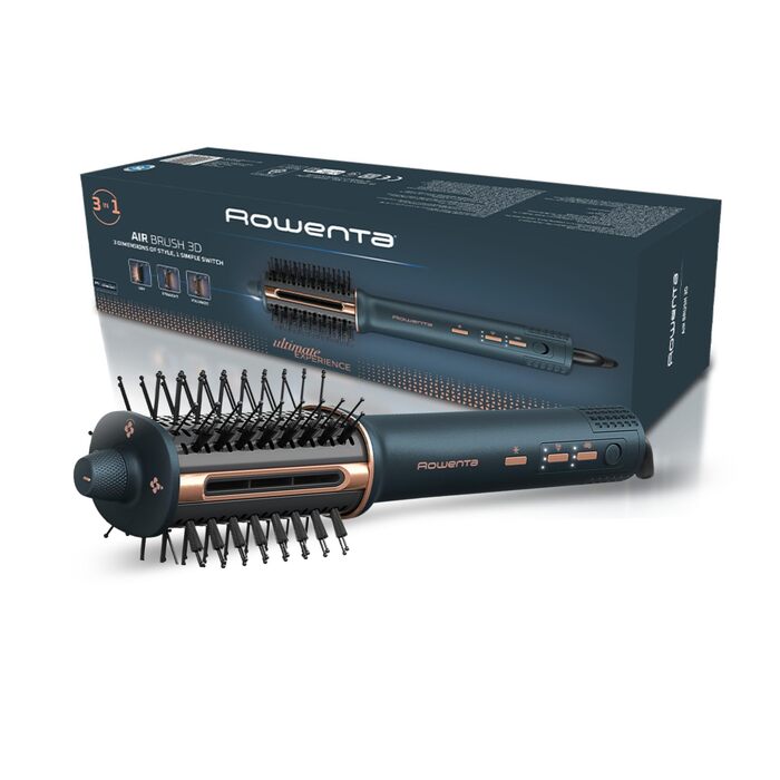 Стайлер-фен 2в1 Rowenta Ultimate Experience CF9620F0 з іонізацією, набором з 3 насадок та Pro Keratin, Метал Блакитний