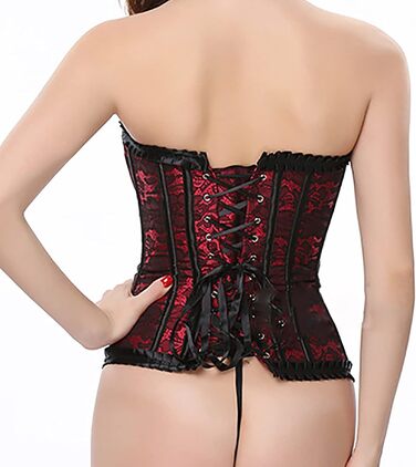 Корсетний топ CSKJ для жінок: готичний, вінтажний, з мереживом, повномірний, для повного бюсту, з кісточками, бавовна, формальний, весільний, на Хелловін, для карнавалу