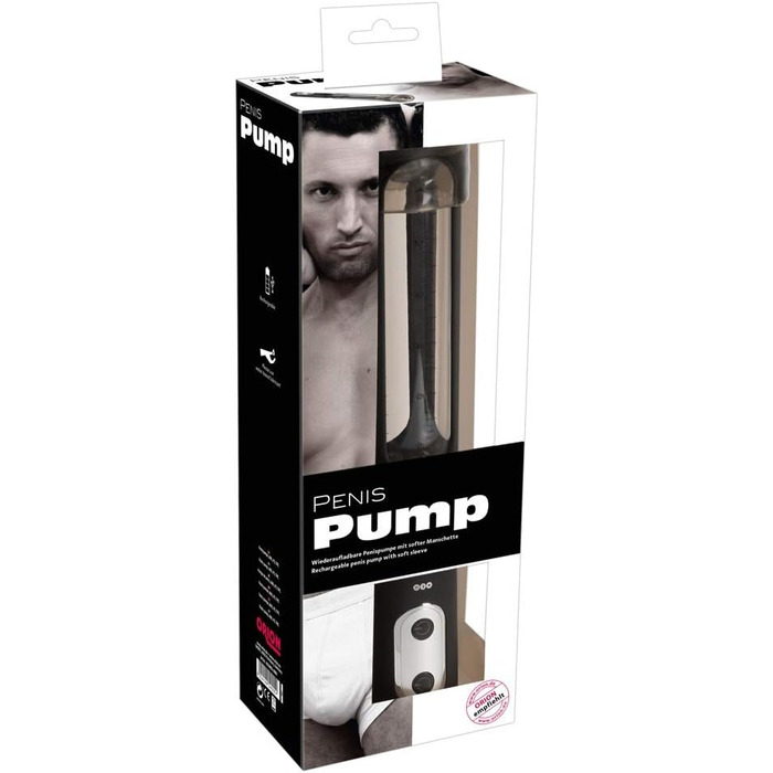 Насос для ерекції Orion - інтенсивний вакуумний насос для чоловіків, для тренування потенції, симуляції орального сексу, перезаряджається, прозорий/чорний (з повним авто режимом)