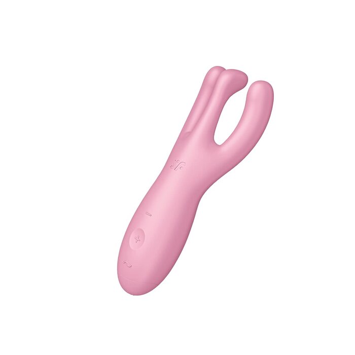 Satisfyer Threesome 4: Вібратор для клітора та інтимних зон, 3 двигуни, водонепроникний (IPX7), рожевий